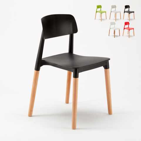 stolar för kök och bar polypropen och trä design Loch barcelona Kampanj