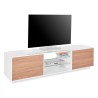 TV-bänk 180cm vardagsrum design vit och trä Dover Wood Erbjudande