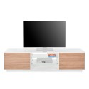 TV-bänk 180cm vardagsrum design vit och trä Dover Wood Rea
