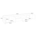 TV-bänk 260cm modern design vit vardagsrum Breid Val