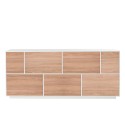 Skänk sideboard kök vardagsrumsmöbel 200cm vit och trä Lopar Wood Rea