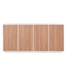 Skänk sideboard vardagsrumsmöbel kök  180cm vit och trä design Ceila Wood Rea