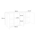 Skänk sideboard vardagsrumsmöbel kök 180cm buffé modern Ceila Report Modell