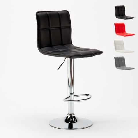 Modern barstol i konstläder justerbar höjd Phoenix Kampanj
