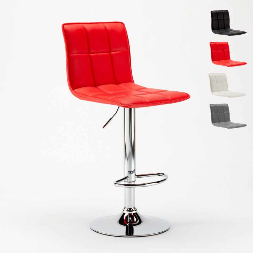 Modern barstol i konstläder justerbar höjd Phoenix Försäljning