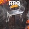Fällbar bärbar barbecue kolgrill stål BBQ trädgård camping Ash Erbjudande