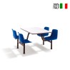 Monobloc bord 4 stolar matsalsföretag kontorsskola Four Erbjudande