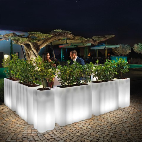 Lysande kruka planteringskärl RGB LED restaurang bar terrass Nebula Kampanj