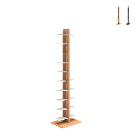 Vertikal kolonn bokhylla h150cm dubbelsidig 20 hyllor Zia Bice MH Kampanj