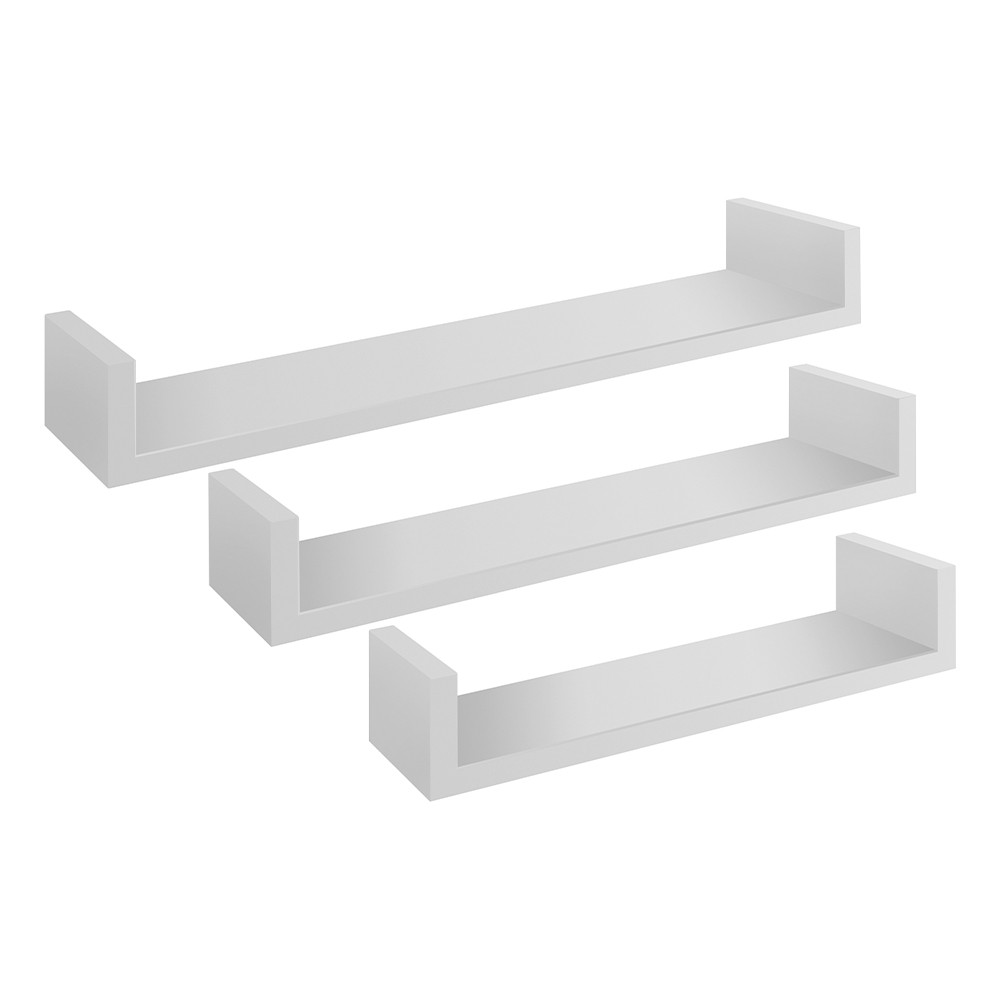 Set med 3 vägghyllor modern design Calamita