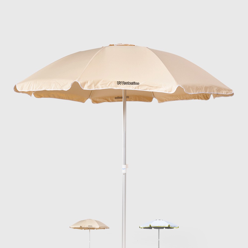 Strandparasoll Vindskyddande Hav 220cm i Bomull Bagnino Light