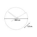 Magnetisk rund design trä väggklocka Vulcano Numbers 
