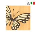 Tavla i trä med inläggningar 75x75cm modern design Butterfly Bestånd
