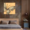 Tavla i trä med inläggningar 75x75cm modern design Butterfly Rea