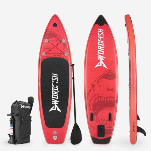 Stand Up Paddle för vuxna uppblåsbar SUP -bräda  10'6" 320 cm Red Shark Pro Kampanj