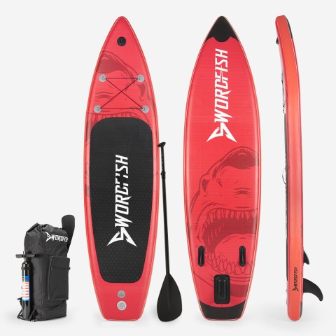 SUP Uppblåsbar Stand Up Paddle Board Touring för vuxna 12'0" 366cm Red Shark Pro XL Kampanj