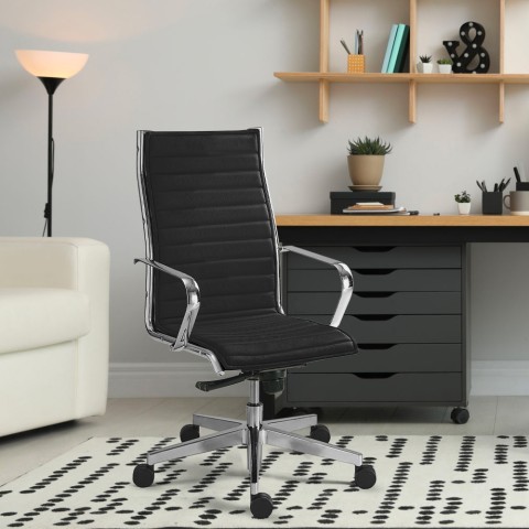 Ergonomisk kontorsstol med modern design i konstläder Stylo HBE Kampanj