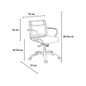 Låg ergonomisk chefsstol konstläder design Stylo LBE Rea