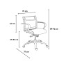 Låg ergonomisk chefsstol konstläder design Stylo LBE Rea