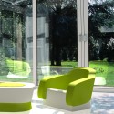 Modern design utomhusfåtölj polyeten för restaurang bar Klimt Rea