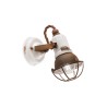 Vägglampa järn och keramik industriell vintage design Loft AP 