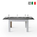 Utdragbart matbord 90x120-180cm grå vitt Bibi Mix BA Försäljning