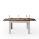 Utdragbart bord 90x120-180cm kök vitt och valnötsträ Bibi Mix BN Erbjudande