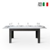 Utdragbart matbord 90x160-220cm kök vitt och grått Bibi Mix AB Försäljning