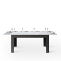Utdragbart matbord 90x160-220cm kök vitt och grått Bibi Mix AB Erbjudande