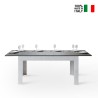 Utdragbart matbord 90x160-220cm grått och vitt Bibi Mix BA Försäljning