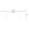 Utdragbart matbord 90x160-220cm grått och vitt Bibi Mix BA Katalog
