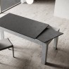 Utdragbart matbord 90x160-220cm grått och vitt Bibi Mix BA Rea