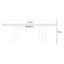 Modernt utdragbart matbord 90x160-220cm vitt och valnötsträ Bibi Mix NB Katalog