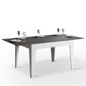 Utdragbart matbord 90x120-180cm grått och vitt Cico Mix BA Erbjudande