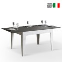 Utdragbart matbord 90x120-180cm grått och vitt Cico Mix BA Försäljning