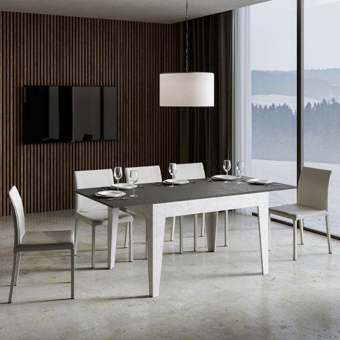 Utdragbart matbord 90x120-180cm grått och vitt Cico Mix BA Kampanj