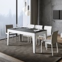 Utdragbart matbord 90x160-220cm grått och vitt Cico Mix BA Rabatter