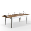 Modernt utdragbart köksbord 90x160-220cm vitt trä Cico Mix BQ Erbjudande