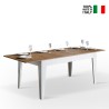 Modernt utdragbart köksbord 90x160-220cm vitt trä Cico Mix BQ Försäljning