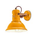 Vägglampa järn och keramik vintage design Industrial AP 