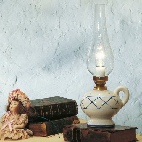 Bordslampa glas och keramik klassisk vintage design Pompei TA
