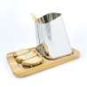 Grillspett hållare arrosticini bord stål trä bas Gran Sasso Plus Rea