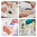 Bordslampa glas och keramik klassisk vintage design Pompei TA Rea