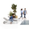 Solsäng modern design pool trädgård polyeten Atene L2 Rea