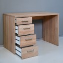 Skrivbord för kontor 4 lådor modern design trä KimDesk Modell