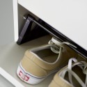 Vitt skoskåp 3 dörrar 9 par skor platsbesparande design KimShoe 3WS Katalog