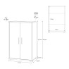 Multifunktionellt vardagsrumsskåp Modern design sideboard 2 dörrar 3 fack Lesly 