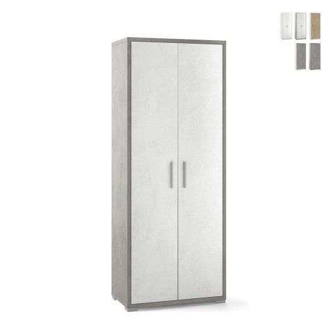 Multifunktionsskåp Garderob 2 dörrar 5 fack modern design Arnes