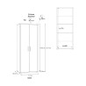 Multifunktionsskåp Garderob 2 dörrar 5 fack modern design Arnes 