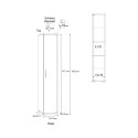 Multifunktionsskåp 1 dörr 5 fack modern design vertikal garderob Kara Kostnad